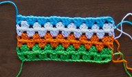 Crochet granny stripe