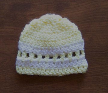 Easy crochet preemie beanie baby hat