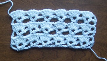 V-stitch large shell stitch